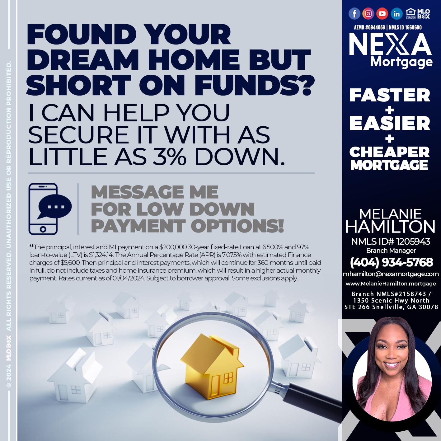 FOUND YOUR - Melanie Hamilton -Loan Officer