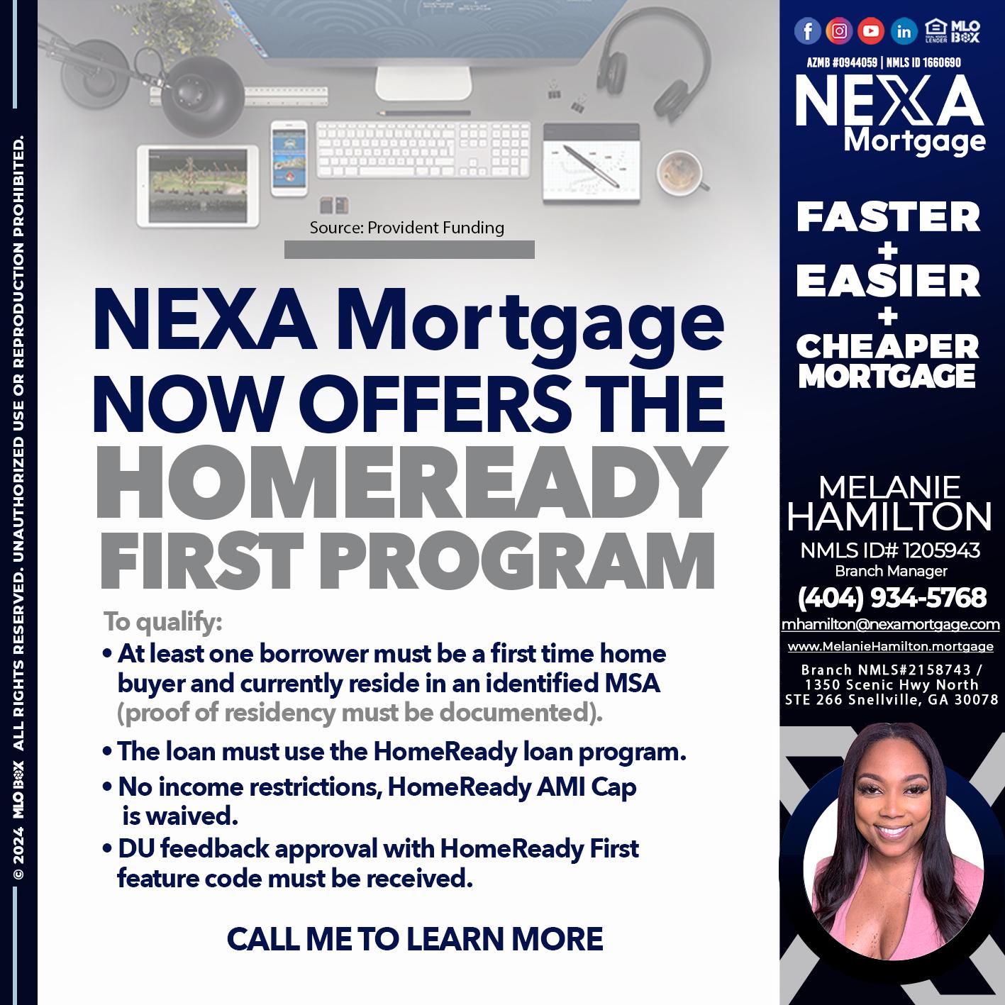 NOW OFFERS - Melanie Hamilton -Loan Officer