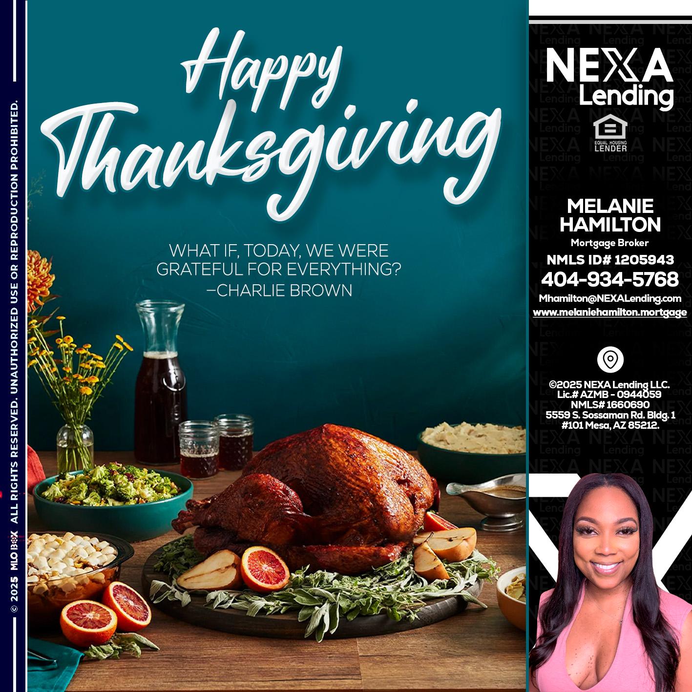 happy Thanksgiving - Melanie Hamilton -Loan Officer