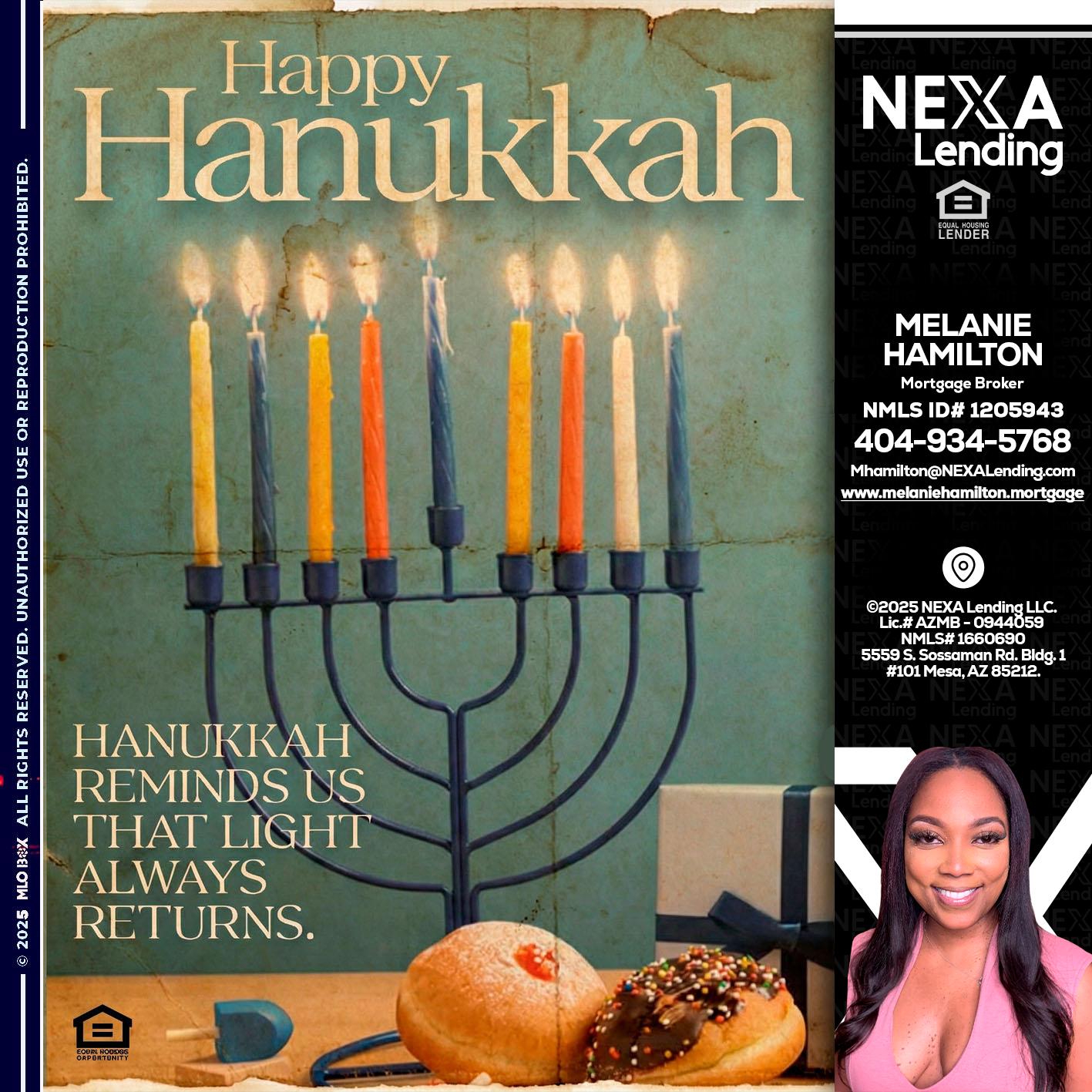 HAPPY HANUKKAH - Melanie Hamilton -Loan Officer
