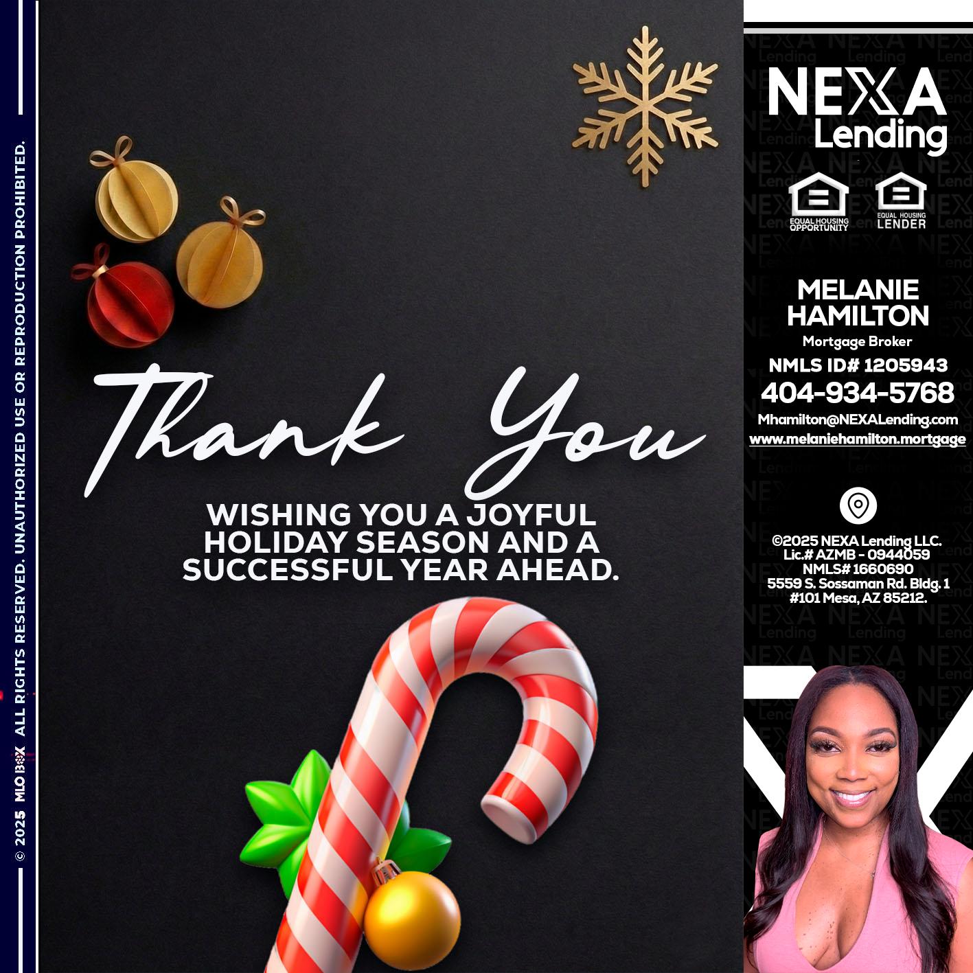THANK YOU - Melanie Hamilton -Loan Officer