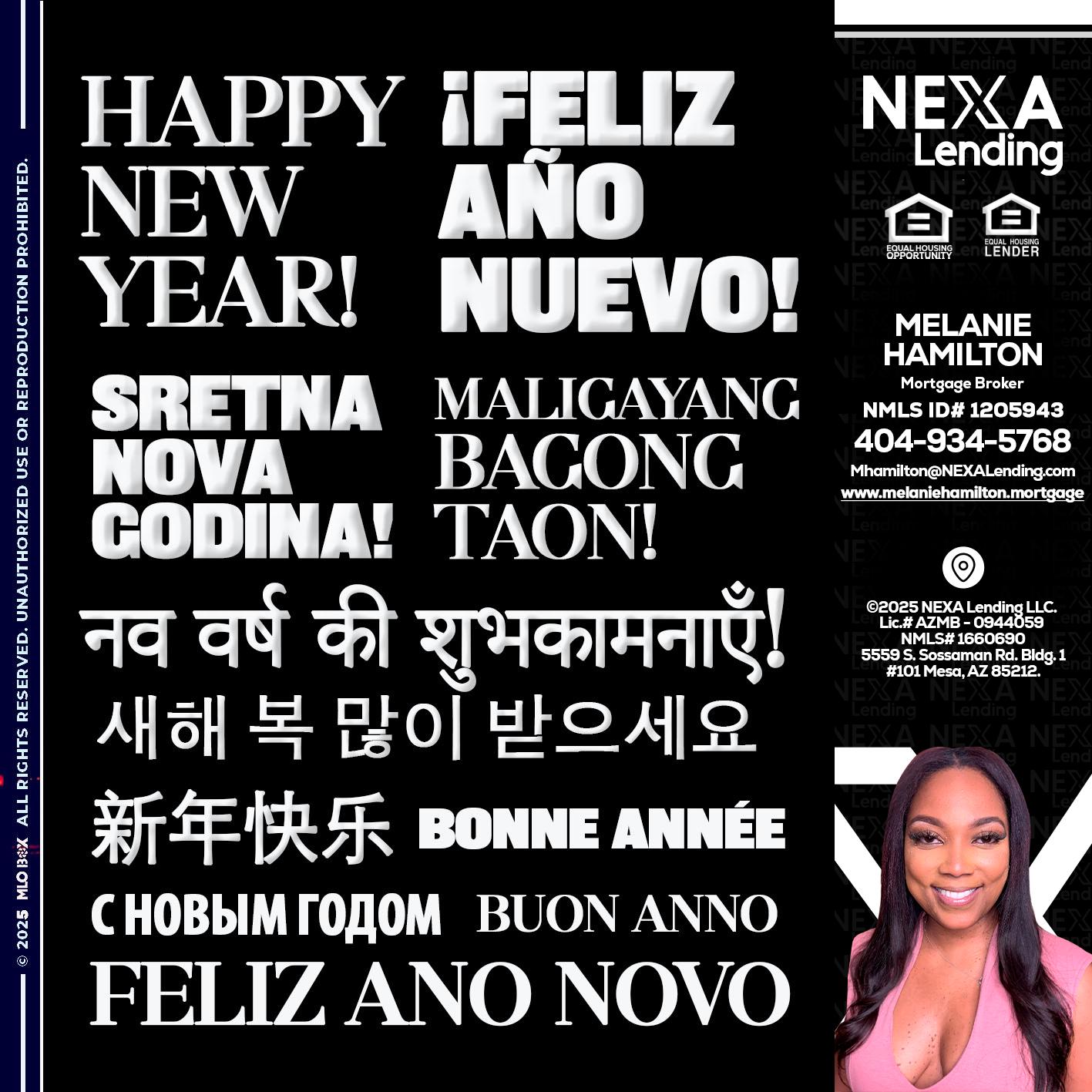 HAPPY NEW YEAR - Melanie Hamilton -Loan Officer