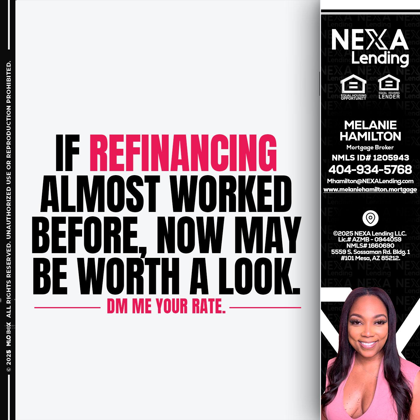 if refinancing - Melanie Hamilton -Loan Officer