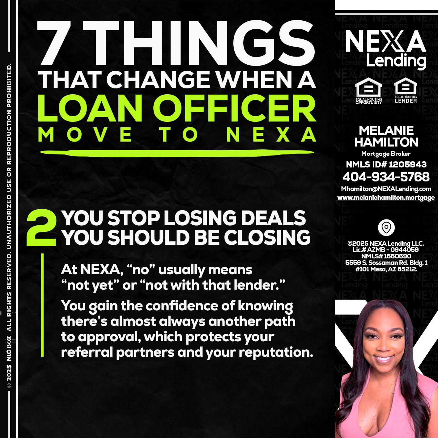 7 THINGS (2) - Melanie Hamilton -Loan Officer