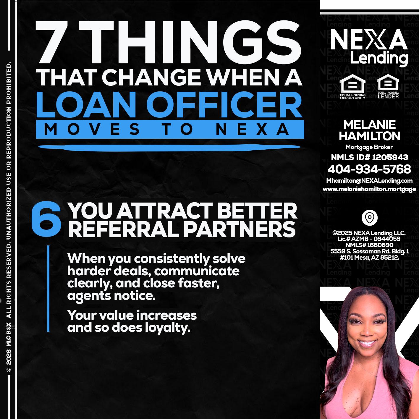 7 THINGS (6) - Melanie Hamilton -Loan Officer