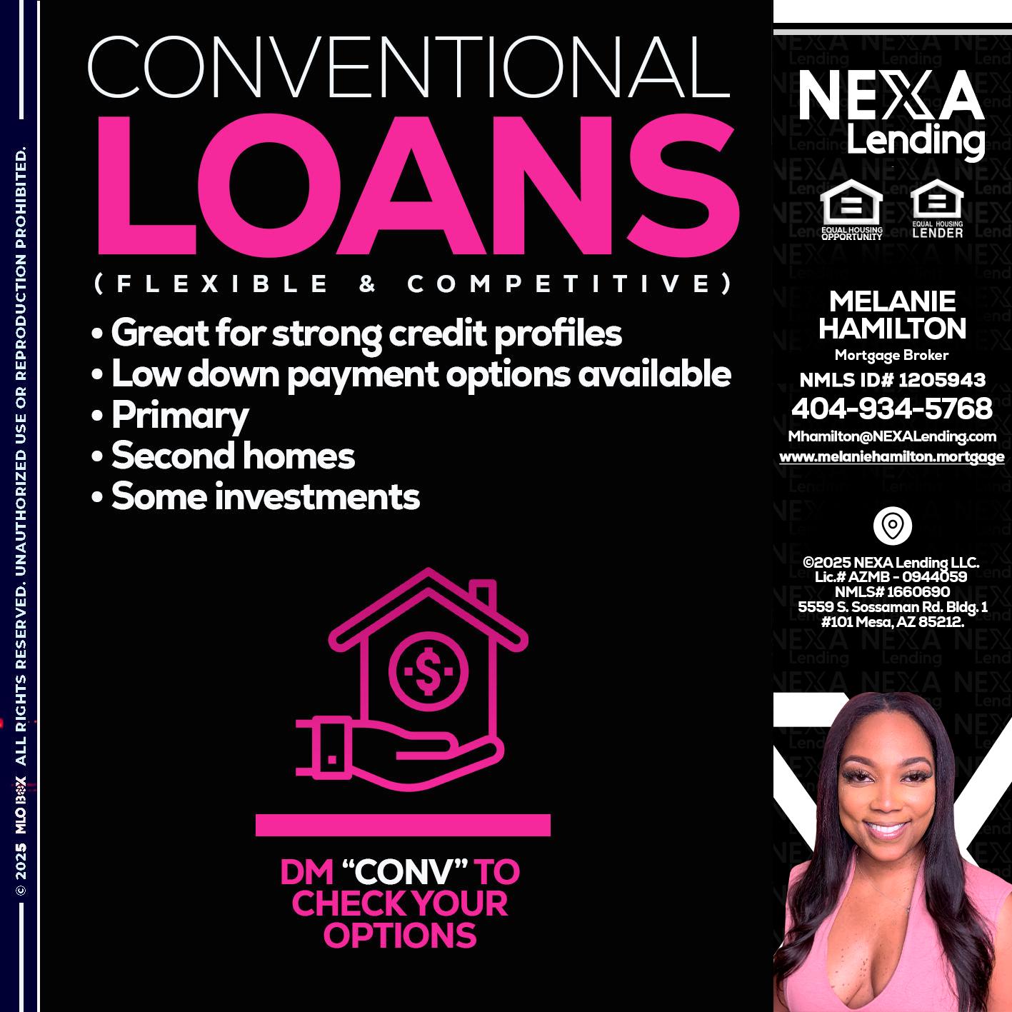 CONVENTIONAL LOANS - Melanie Hamilton -Loan Officer