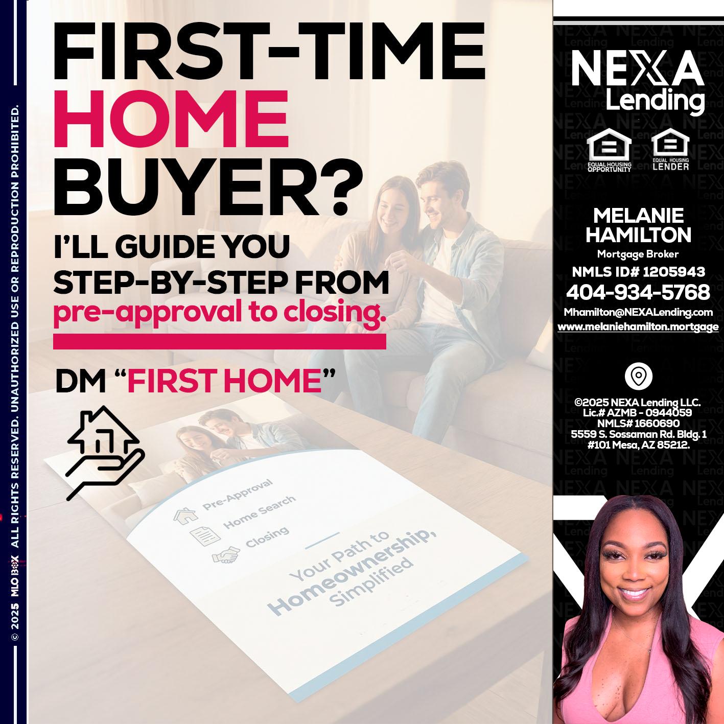 first time home buyer - Melanie Hamilton -Loan Officer