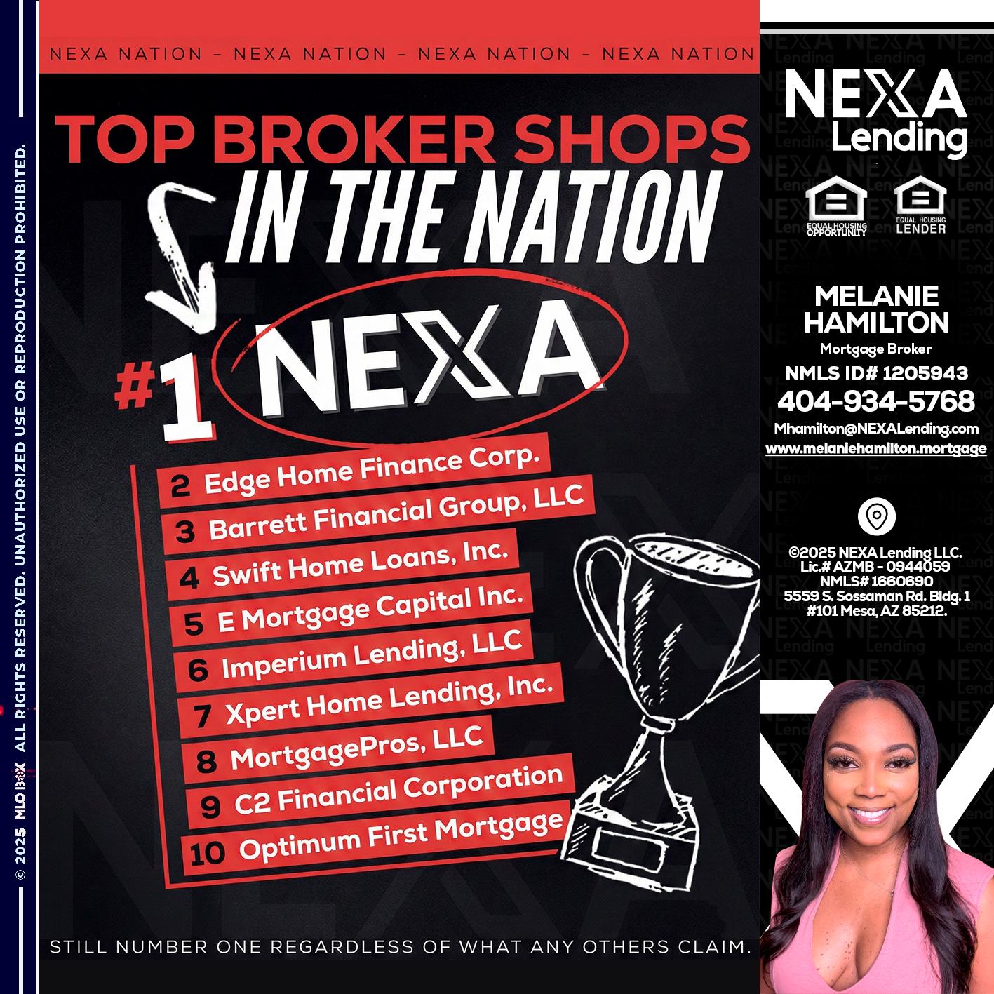 top broker - Melanie Hamilton -Loan Officer