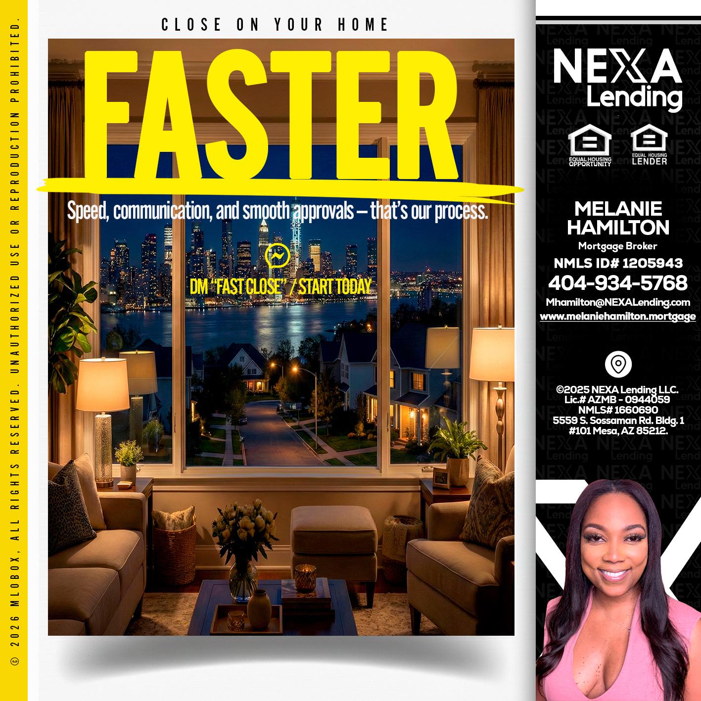 FASTER - Melanie Hamilton -Loan Officer