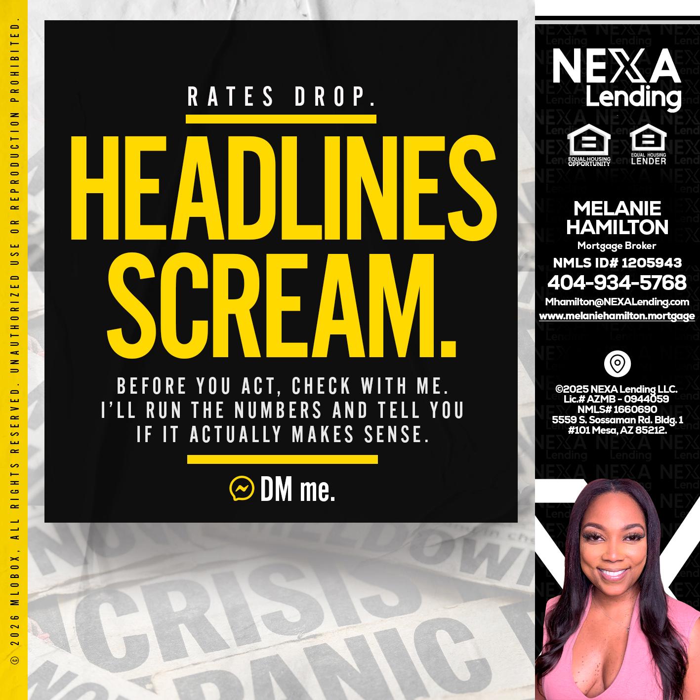 HEADLINES SCREAM - Melanie Hamilton -Loan Officer
