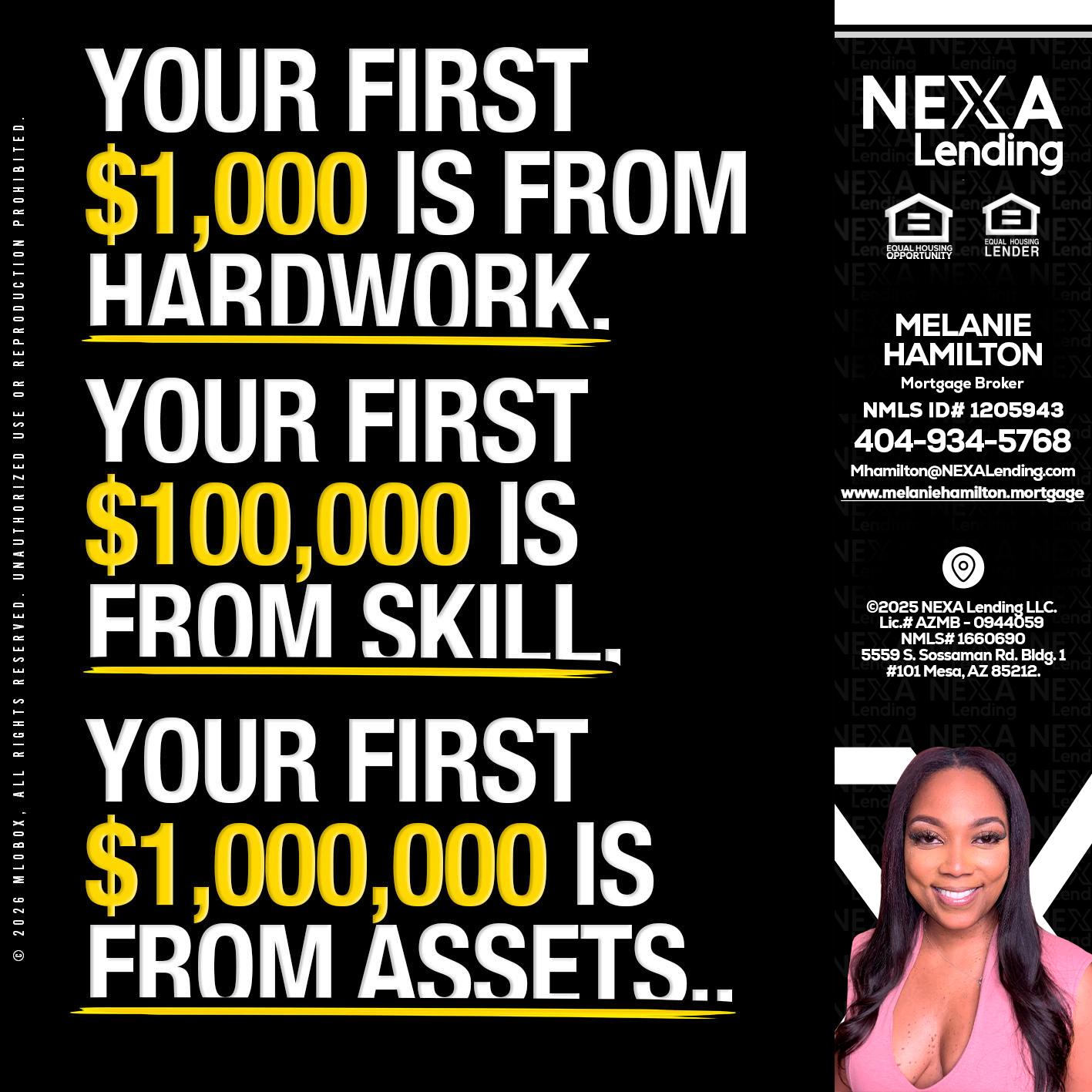 YOUR FIRST $1000 - Melanie Hamilton -Loan Officer