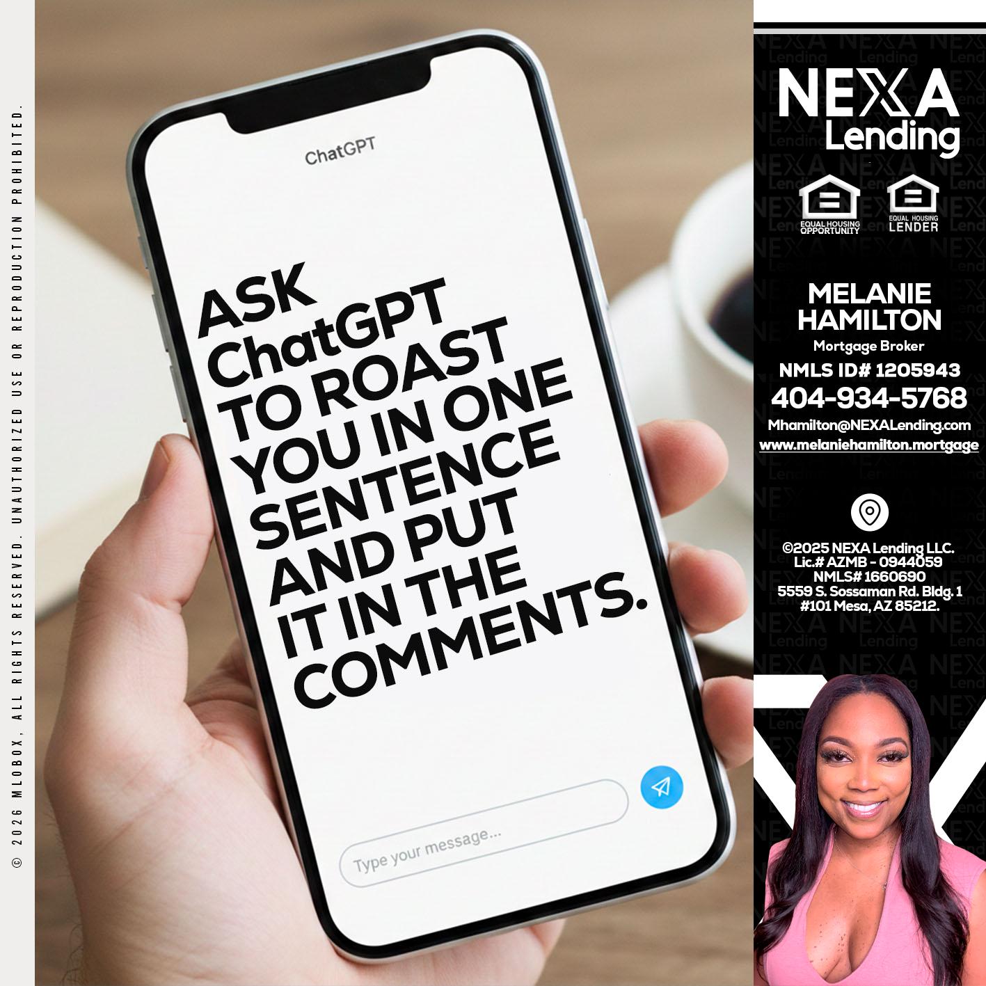 ask chatgpt - Melanie Hamilton -Loan Officer