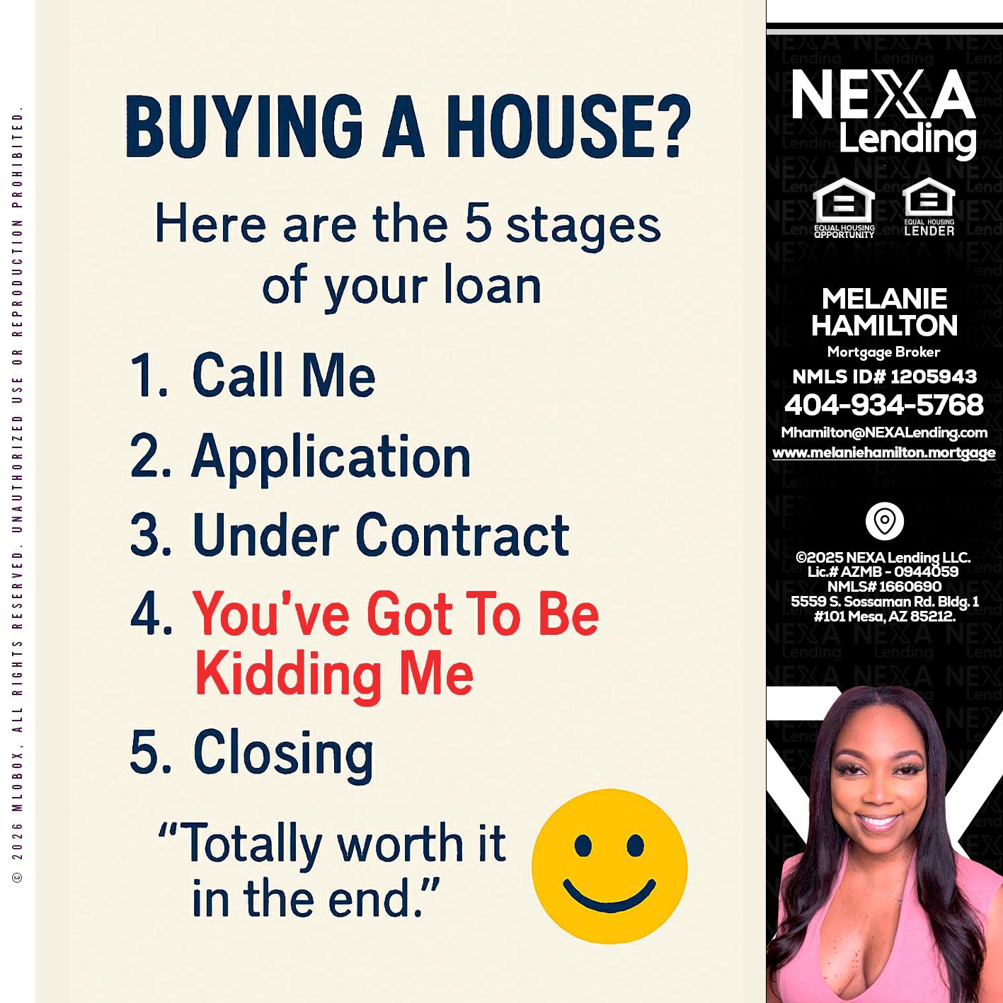 BUYING A HOUSE - Melanie Hamilton -Loan Officer
