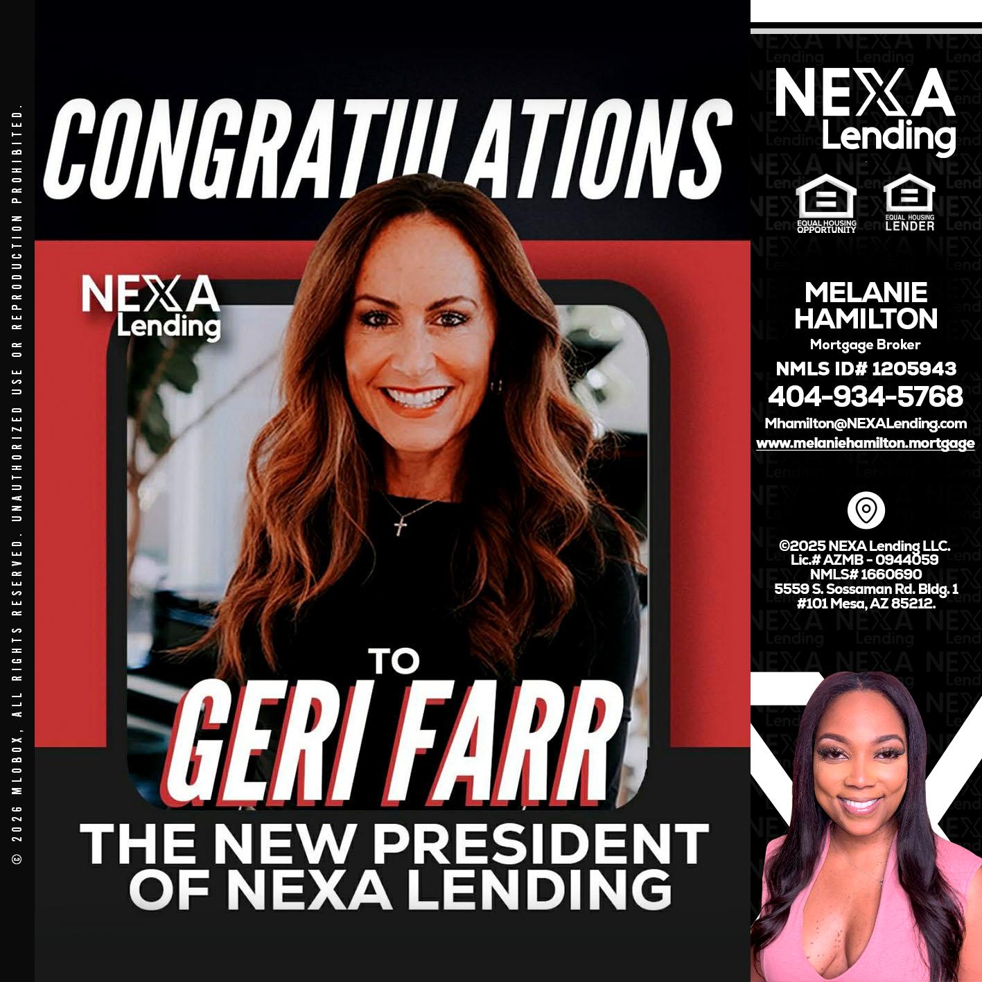 CONGRATULATIONS - Melanie Hamilton -Loan Officer