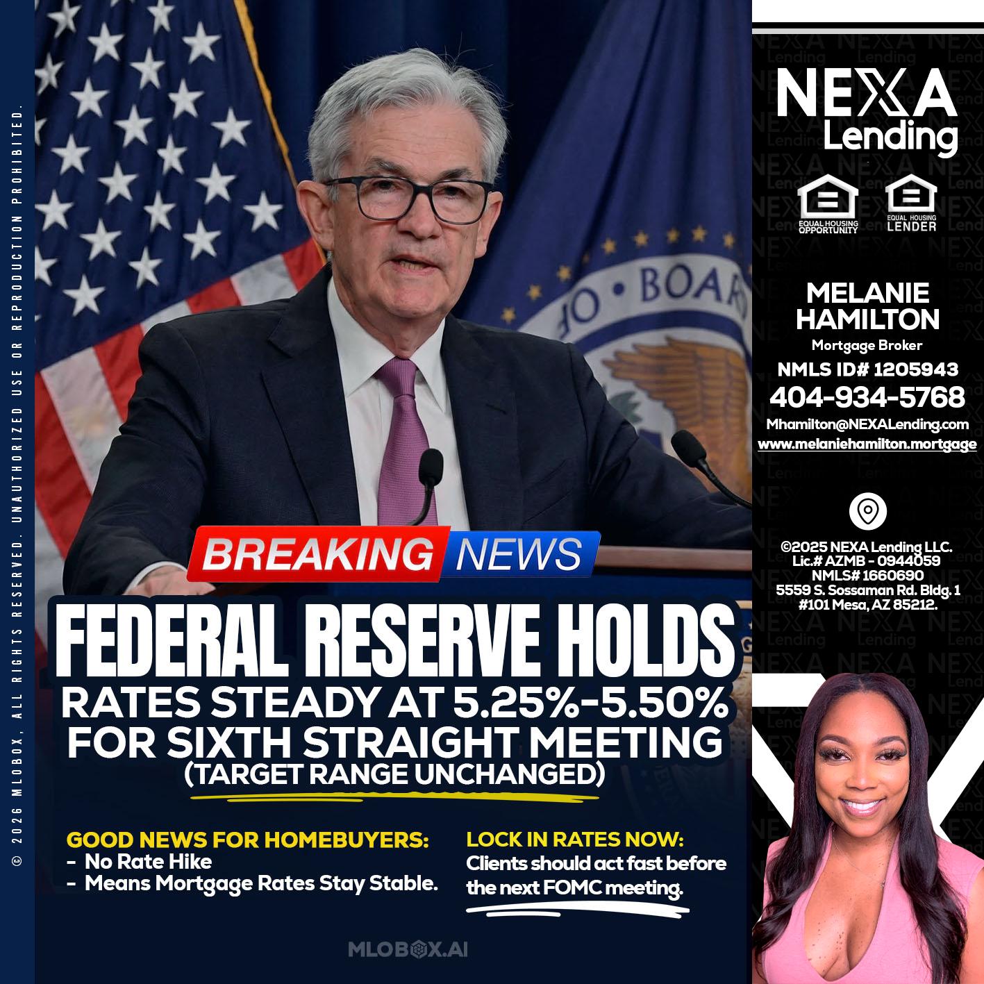 federal reserve - Melanie Hamilton -Loan Officer