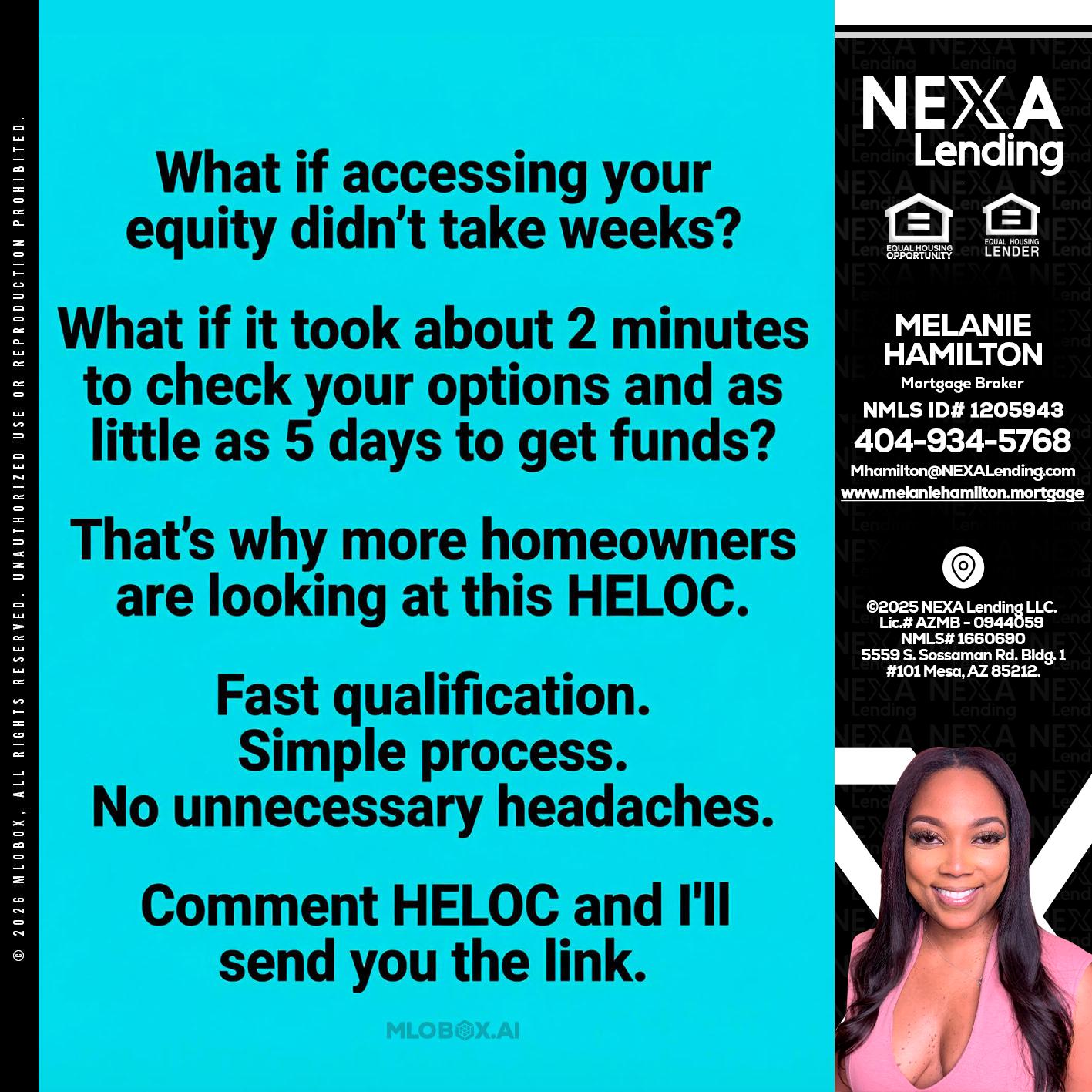 what if - Melanie Hamilton -Loan Officer