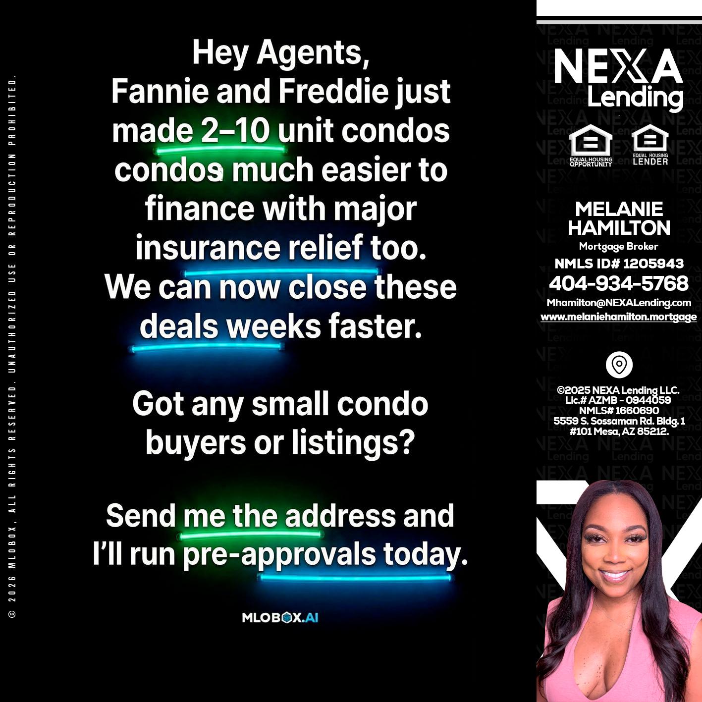 HEY AGENTS - Melanie Hamilton -Loan Officer
