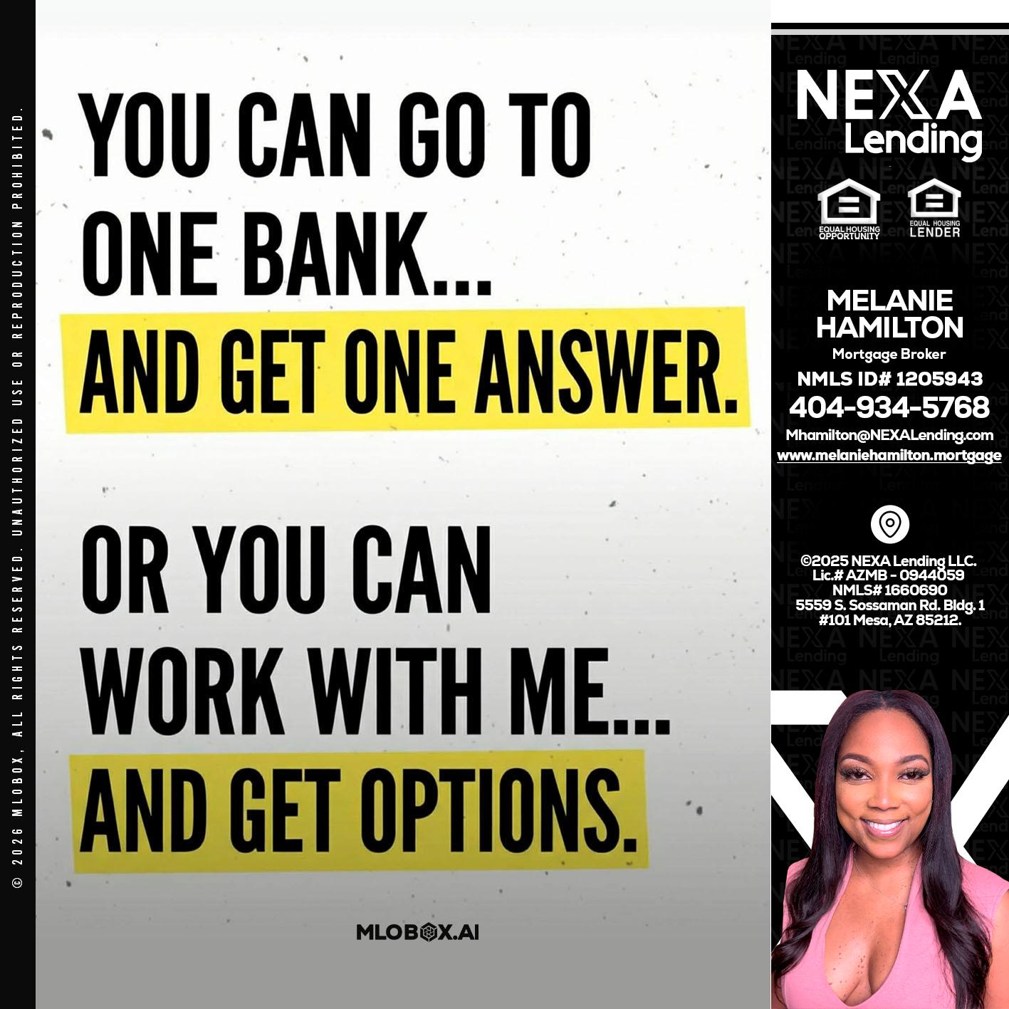 YOU CAN GO TO - Melanie Hamilton -Loan Officer