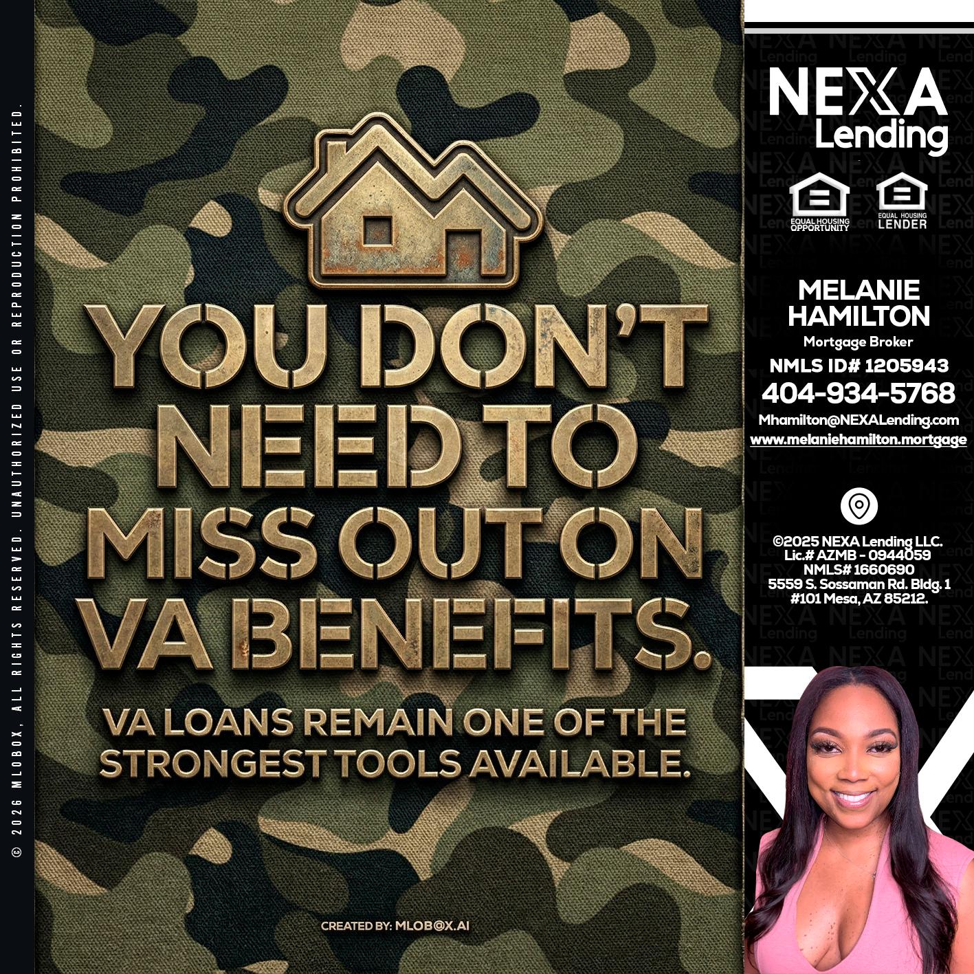 you don't need - Melanie Hamilton -Loan Officer