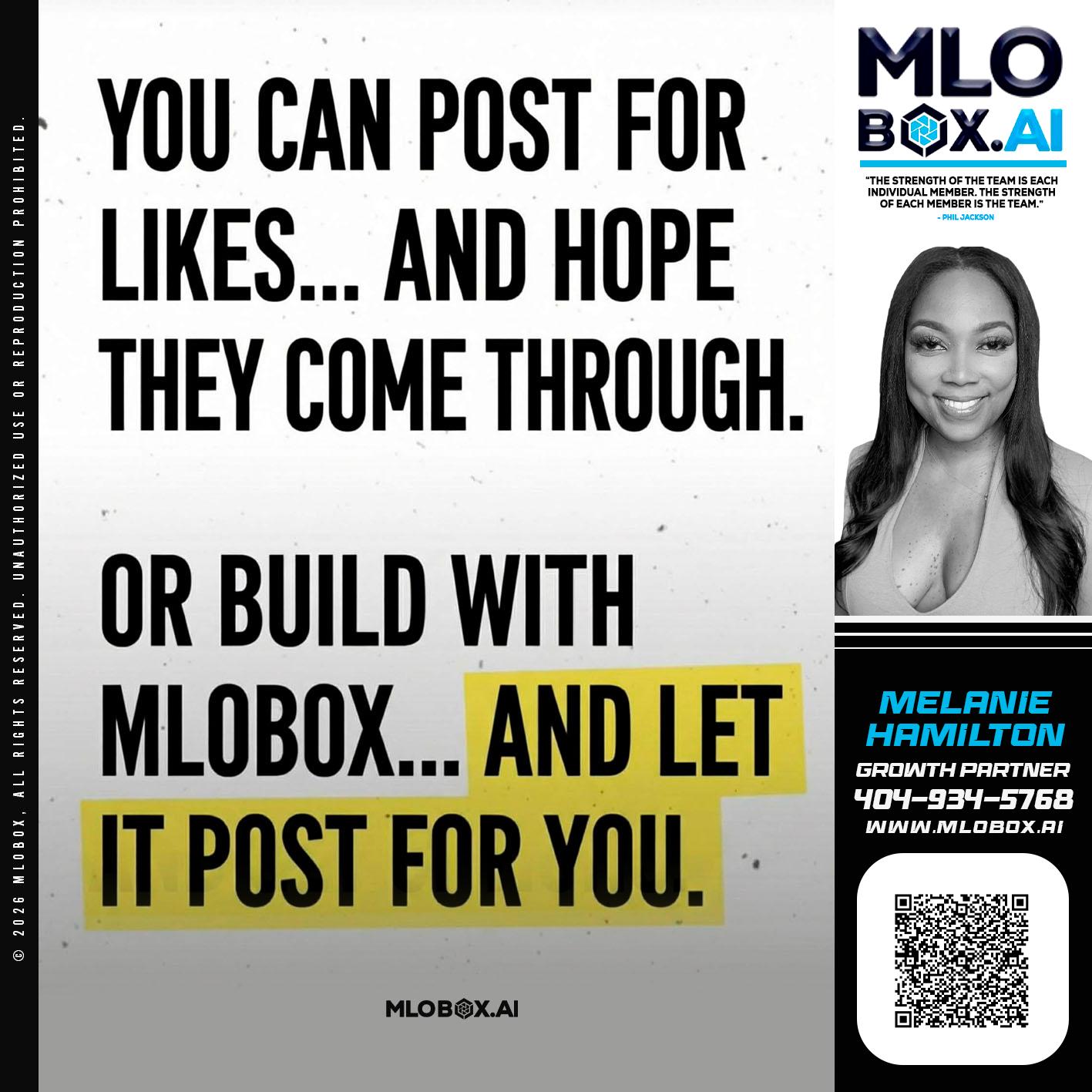 you can post - Melanie Hamilton -Loan Officer