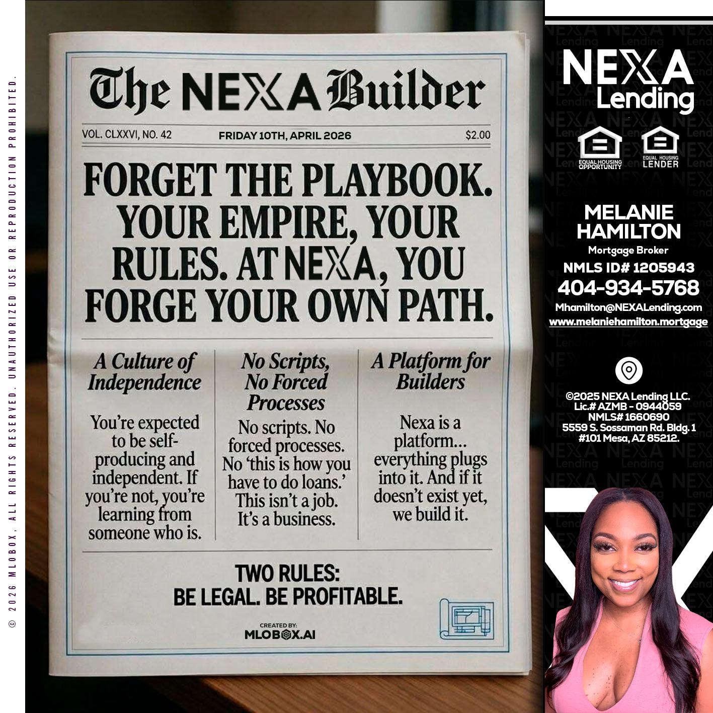 THE NEXA BUILDER - Melanie Hamilton -Loan Officer