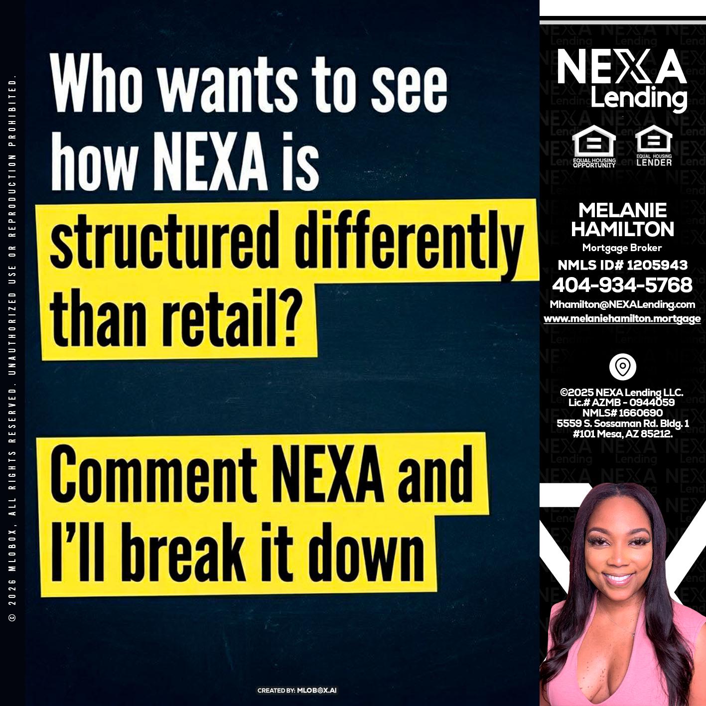 who want to see - Melanie Hamilton -Loan Officer