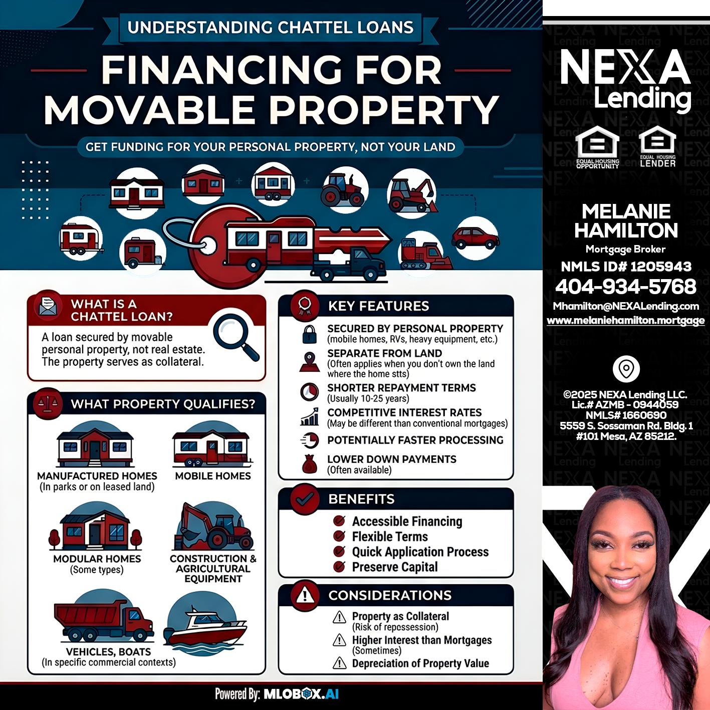 Chattel Loans - Melanie Hamilton -Loan Officer