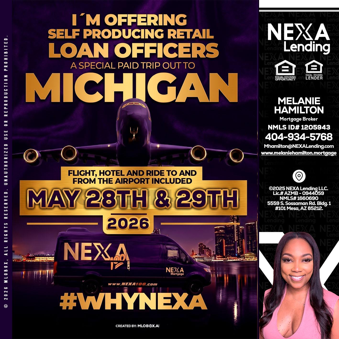 MICHIGAN - Melanie Hamilton -Loan Officer