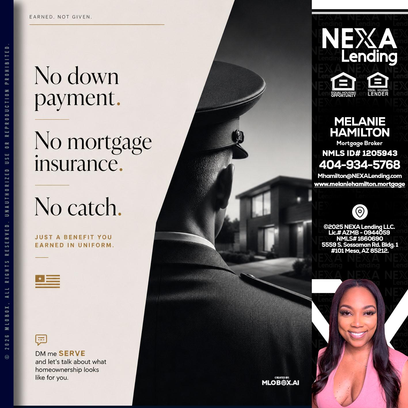 NO DOWN PAYMENT - Melanie Hamilton -Loan Officer