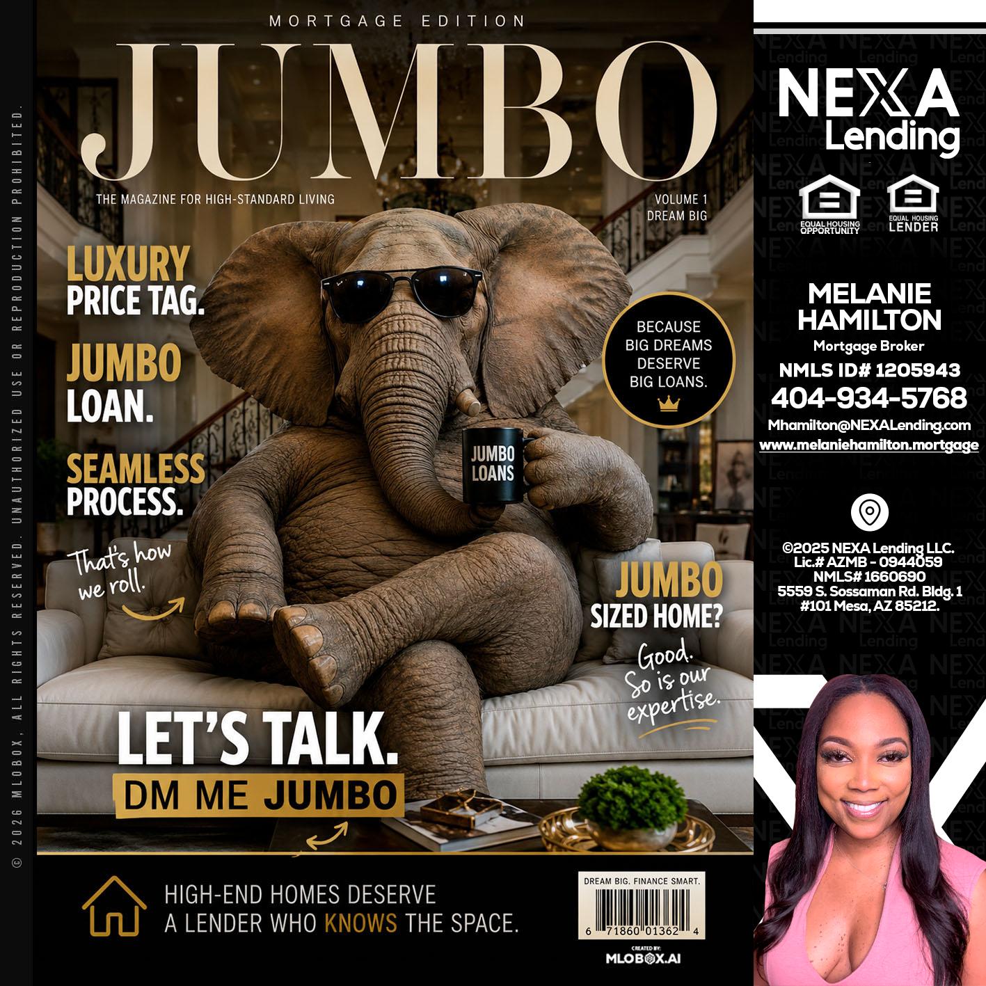 JUMBO LOANS - Melanie Hamilton -Loan Officer