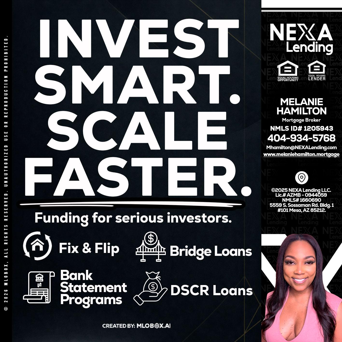 INVEST SMART - Melanie Hamilton -Loan Officer