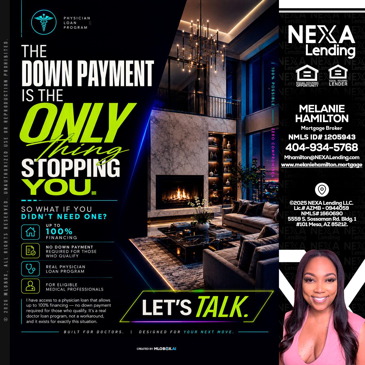 THE DOWN PAYMENT - Melanie Hamilton -Loan Officer