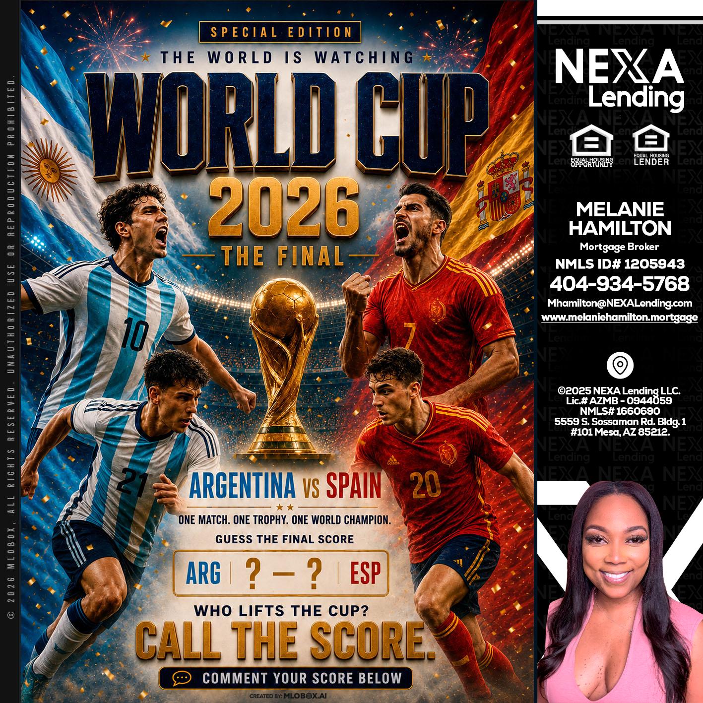 World Cup 2026 finals - Melanie Hamilton -Loan Officer