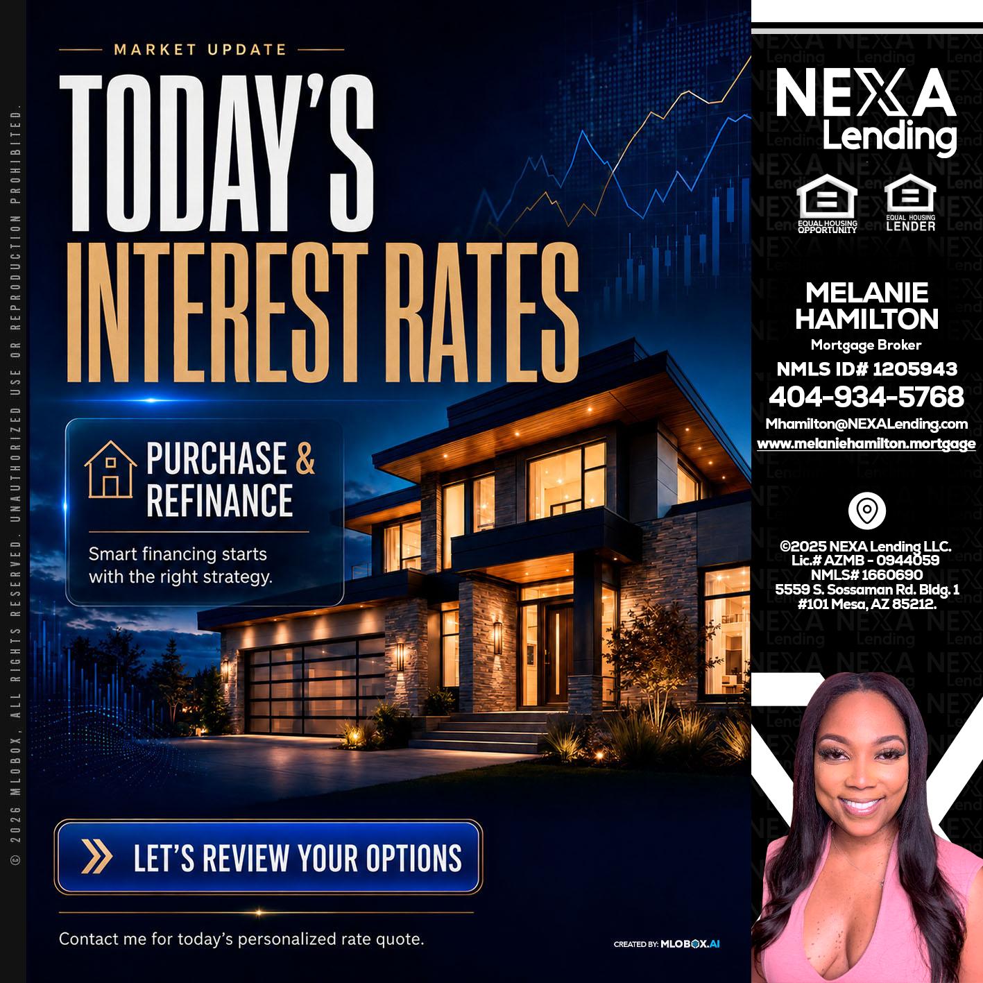 TODAYS RATES - Melanie Hamilton -Loan Officer