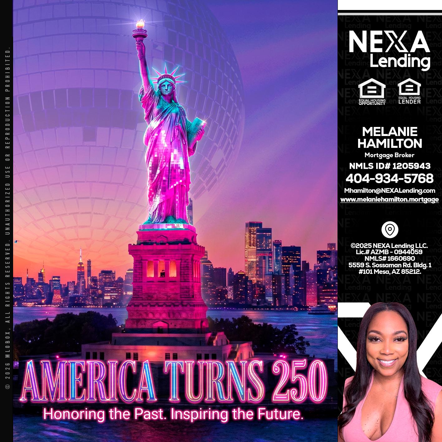 AMERICA TURNS 250 - Melanie Hamilton -Loan Officer