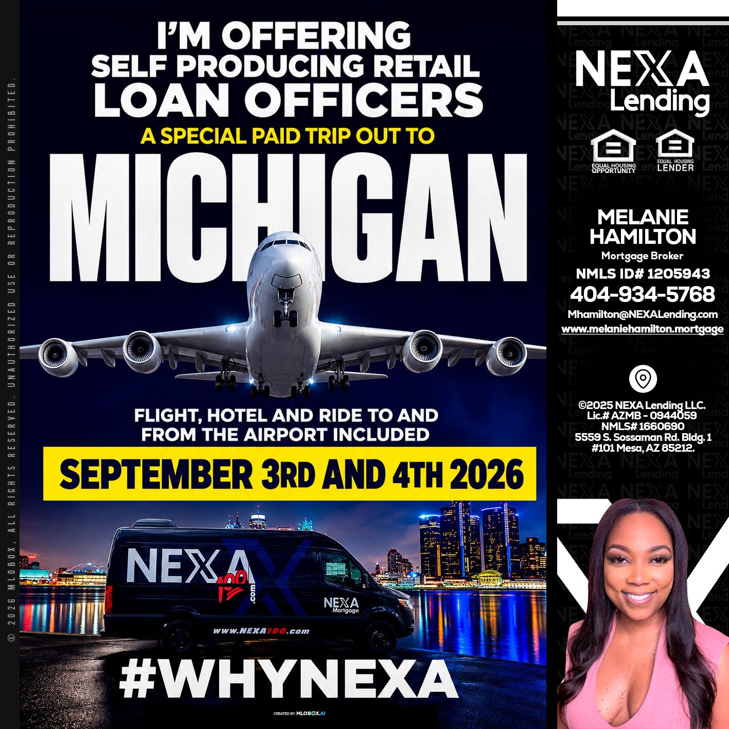 MICHIGAN - Melanie Hamilton -Loan Officer
