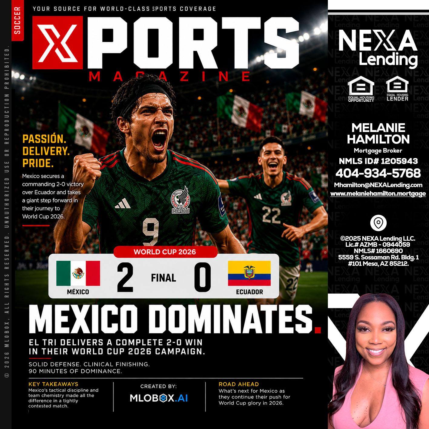 XPORTS MEX 2-0 ECUADOR - Melanie Hamilton -Loan Officer