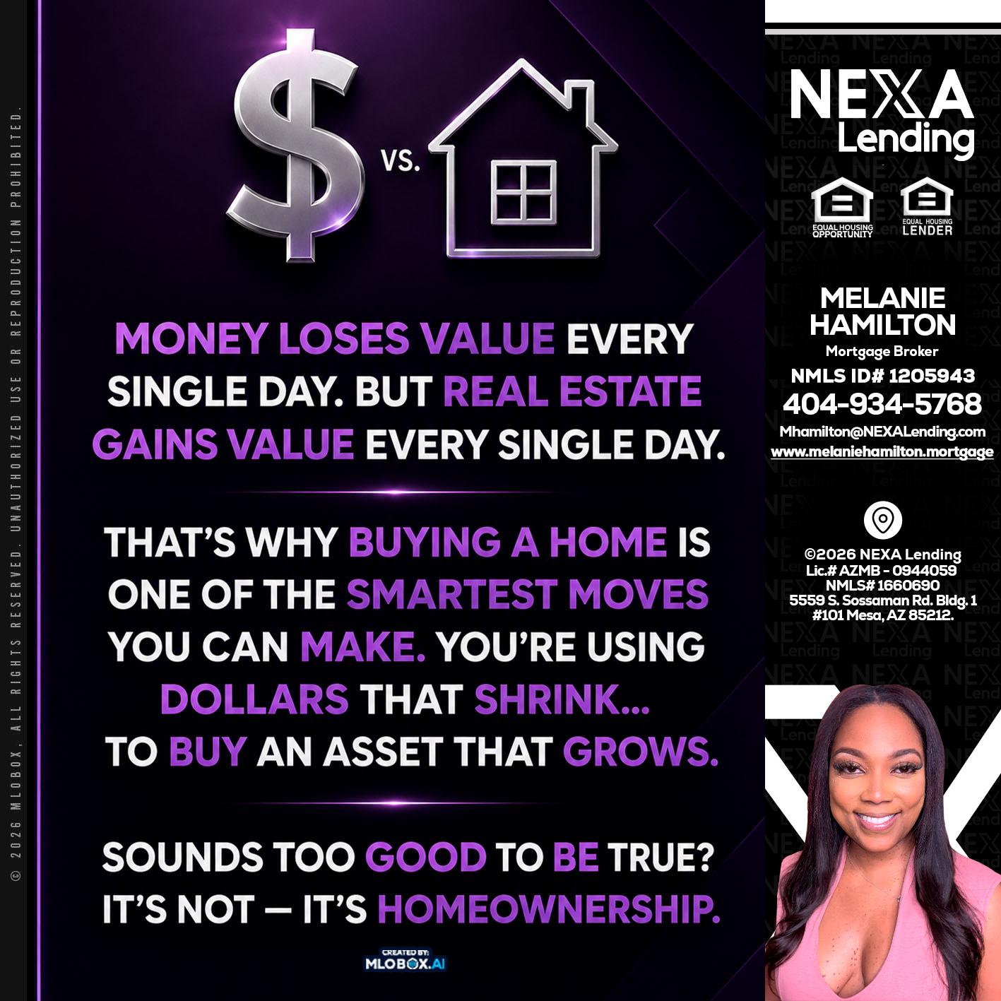 MONEY LOSES - Melanie Hamilton -Loan Officer