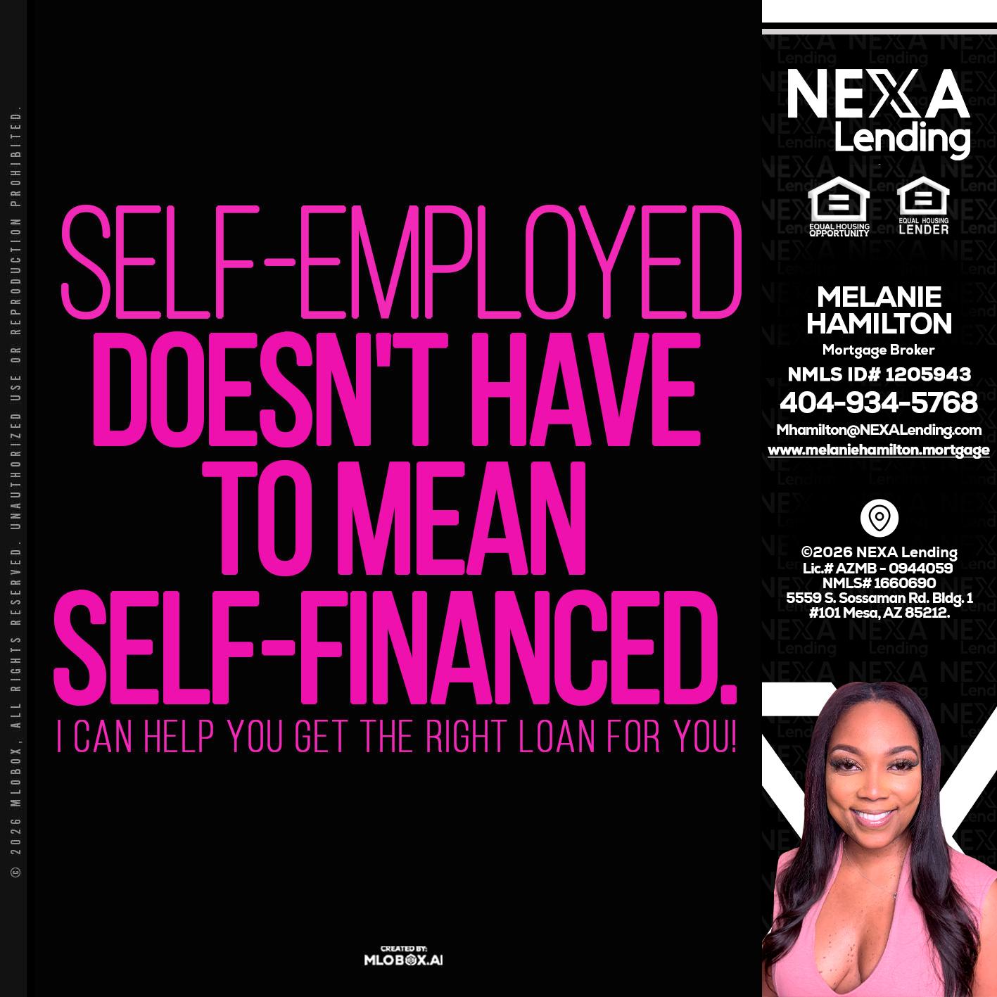 self employed - Melanie Hamilton -Loan Officer