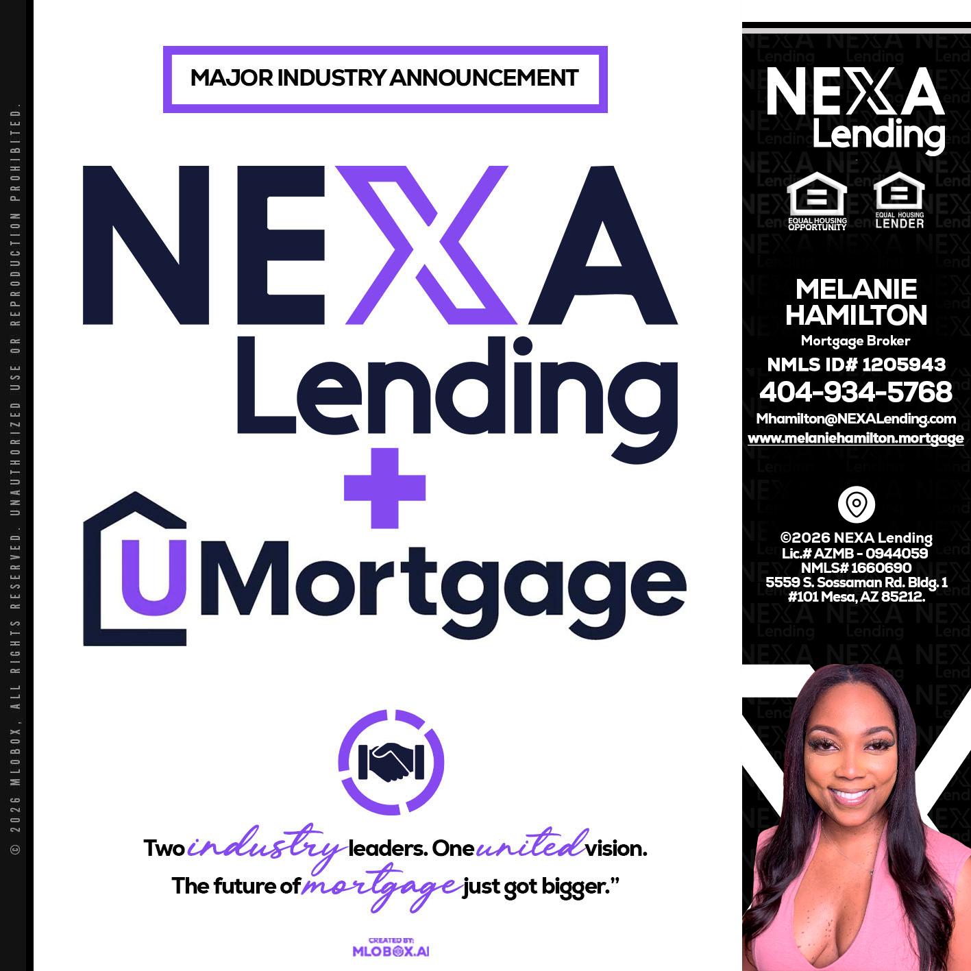 NEXA LENDING U MORTGAGE - Melanie Hamilton -Loan Officer