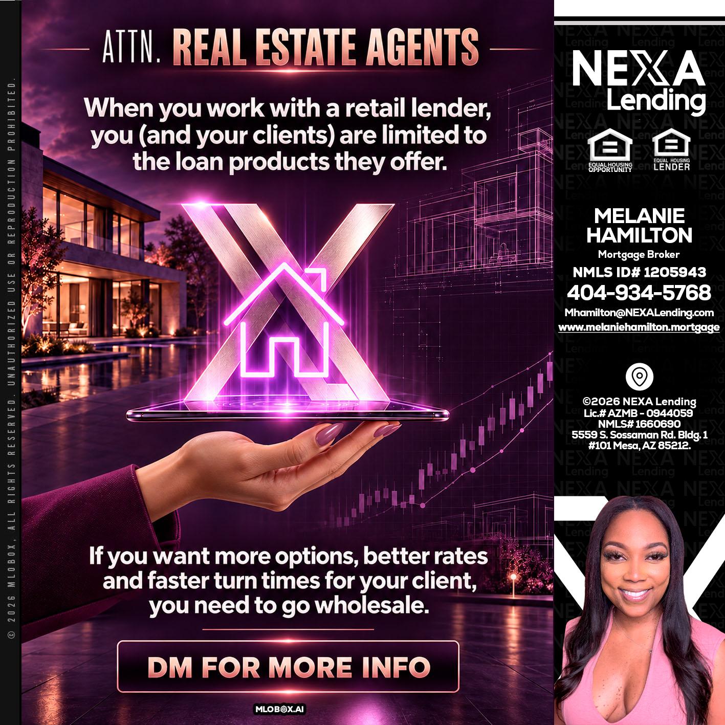 REAL ESTATE AGENTS - Melanie Hamilton -Loan Officer