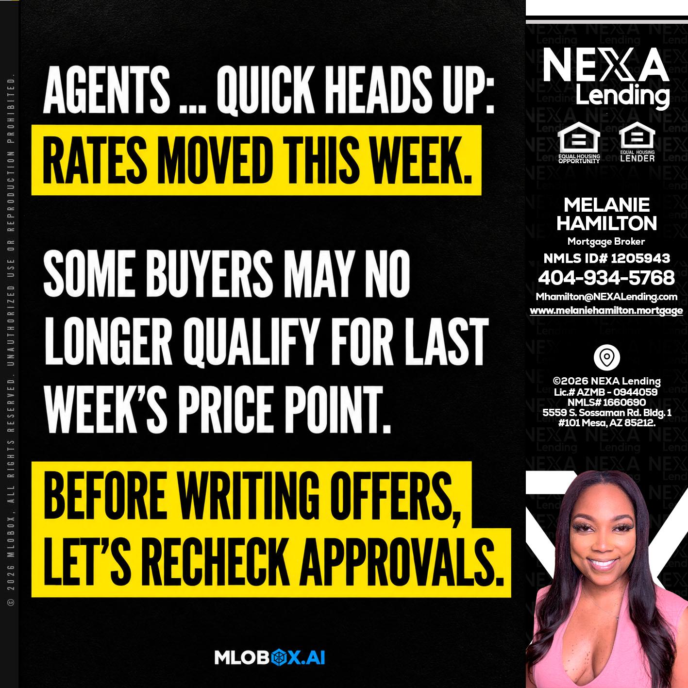 AGENTS QUICK - Melanie Hamilton -Loan Officer