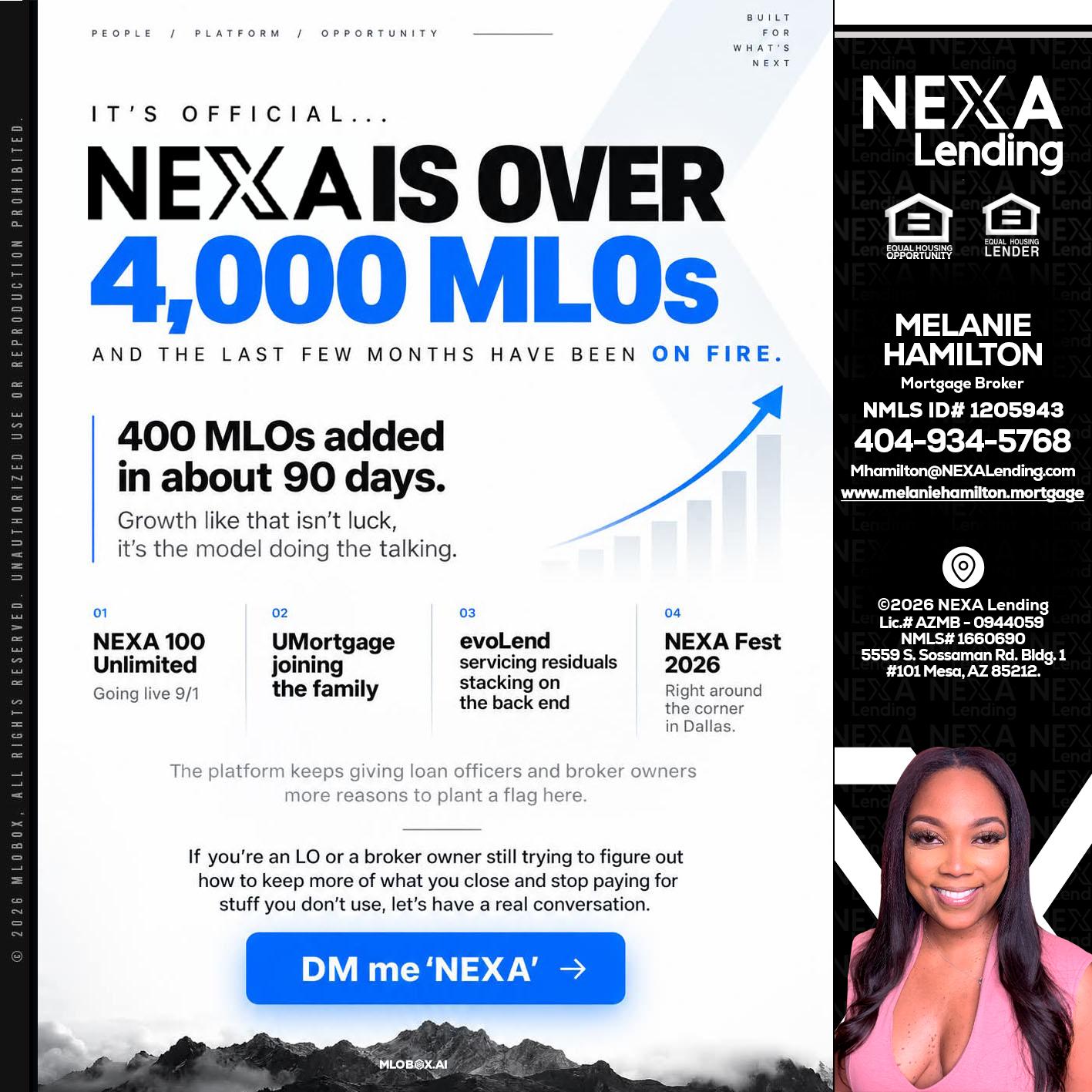 NEXA IS OVER 4000 MLOs - Melanie Hamilton -Loan Officer