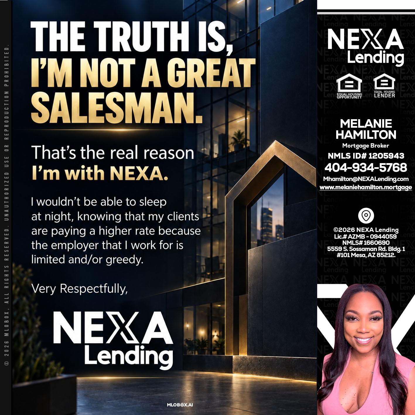 THE TRUTH IS - Melanie Hamilton -Loan Officer