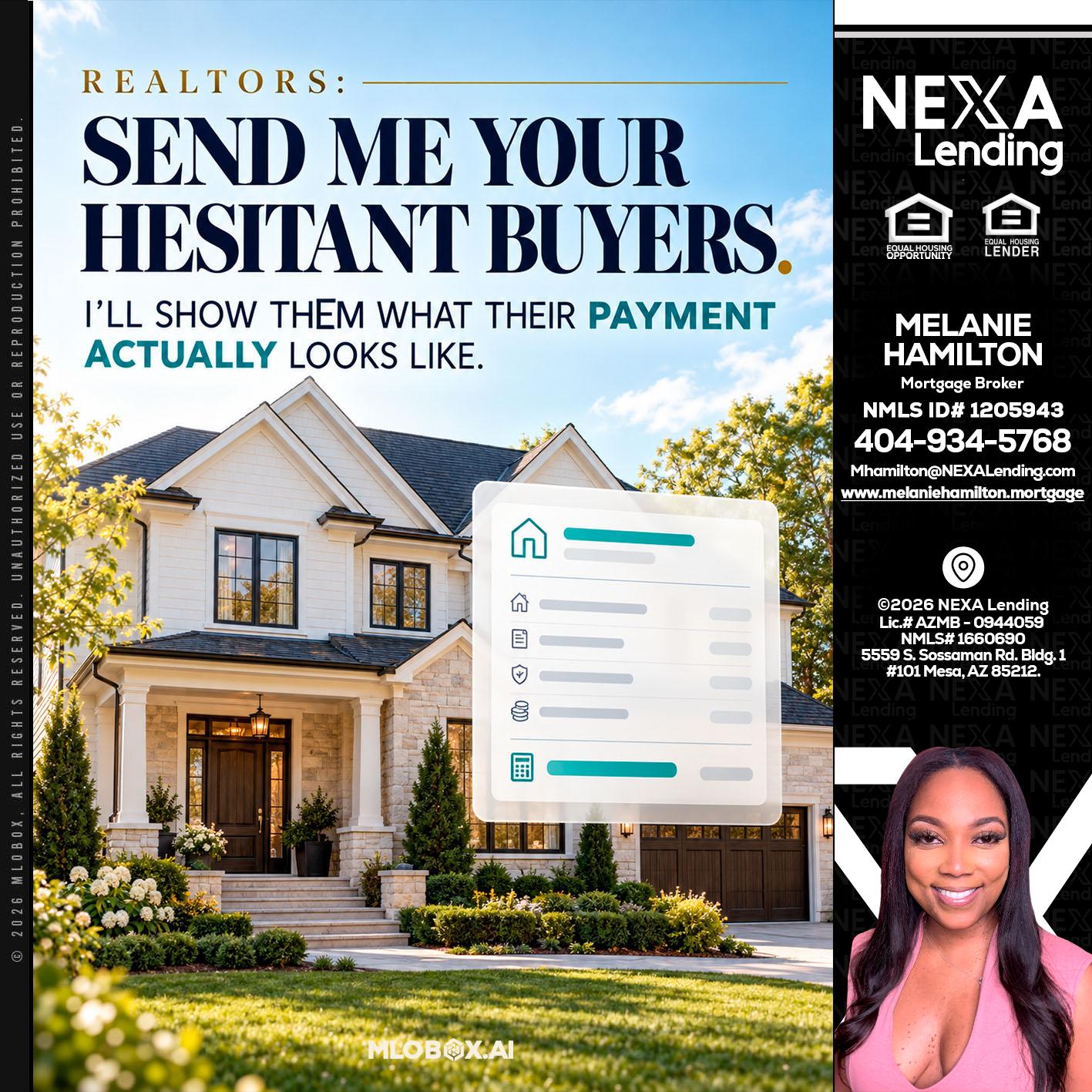 SEND ME YOUR - Melanie Hamilton -Loan Officer